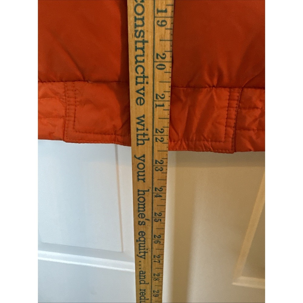 Vintage Y2K Old Navy Down Puffer Vest Womens Large‎ Orange Colorblock Zip - Picture 6 of 8